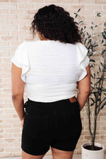 Highest Praise Ruffle Sleeve Blouse - Maple Row Boutique