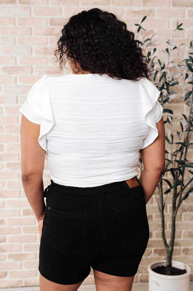 Highest Praise Ruffle Sleeve Blouse - Maple Row Boutique