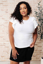 Highest Praise Ruffle Sleeve Blouse - Maple Row Boutique
