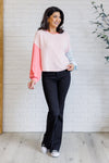 Hit Me With Your Best Shot Colorblock Top in Light Pink - Maple Row Boutique