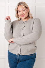 I Don't Know Why Bow Front Cardigan - Maple Row Boutique