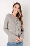 I Don't Know Why Bow Front Cardigan - Maple Row Boutique