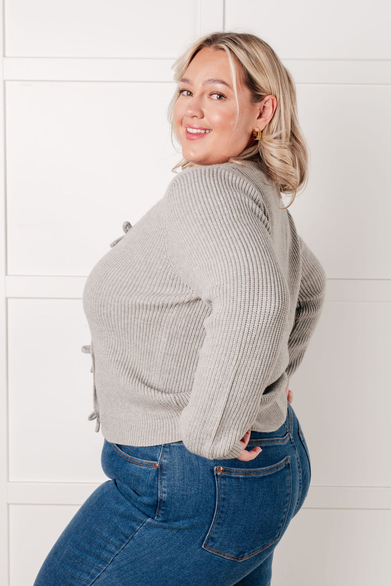 I Don't Know Why Bow Front Cardigan - Maple Row Boutique