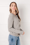 I Don't Know Why Bow Front Cardigan - Maple Row Boutique