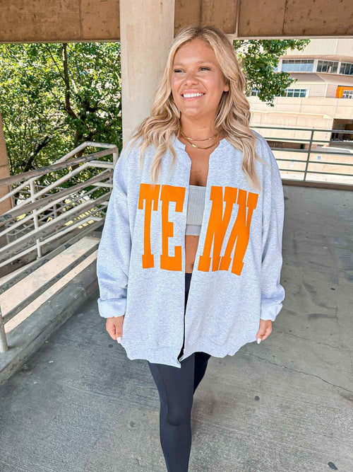 TENN Sweatshirt Cardigan - Maple Row Boutique