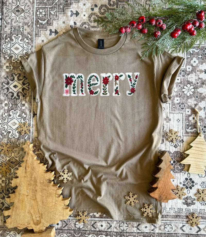Merry (Poinsettia) Tee