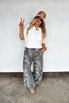 HADDIE CAMO WIDE LEG PANTS