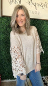 Celeste Spring Lace Sweater - Maple Row Boutique