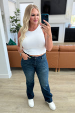 Muriel Mid Rise Control Top Classic Straight Jeans - Maple Row Boutique 