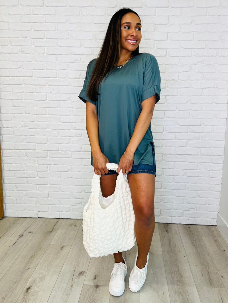 Day Out Cloud Tote Bag In Cream - Maple Row Boutique