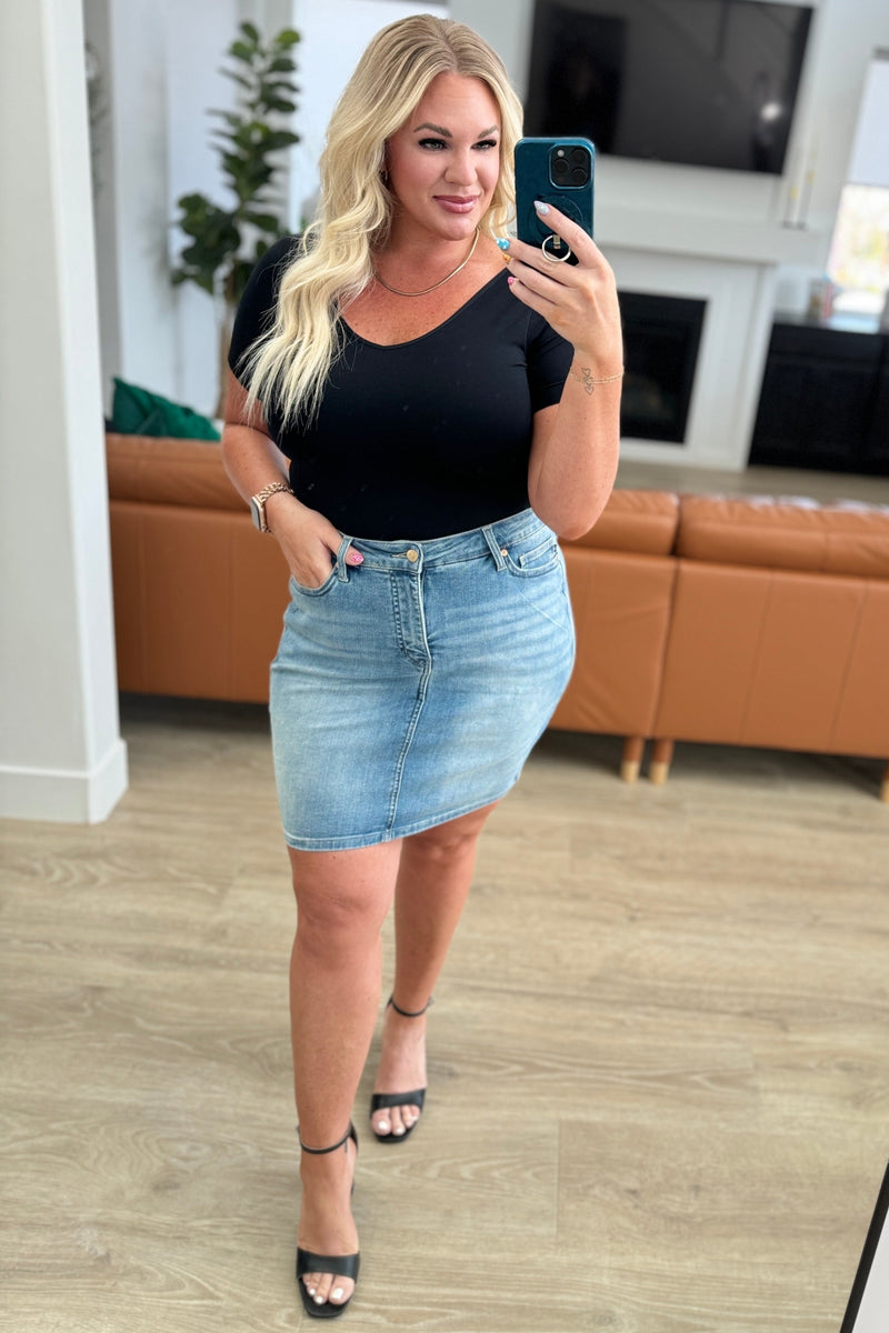 Haley High Rise Control Top Skirt - Maple Row Boutique