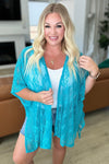 Good Days Ahead Lace Kimono In Teal - Maple Row Boutique 