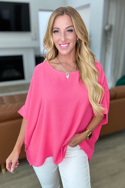 Feels Like Me Dolman Sleeve Top in Bubble Gum Pink - Maple Row Boutique 