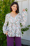 I Think I Can V-Neck Floral Top - Maple Row Boutique 