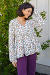 I Think I Can V-Neck Floral Top - Maple Row Boutique 