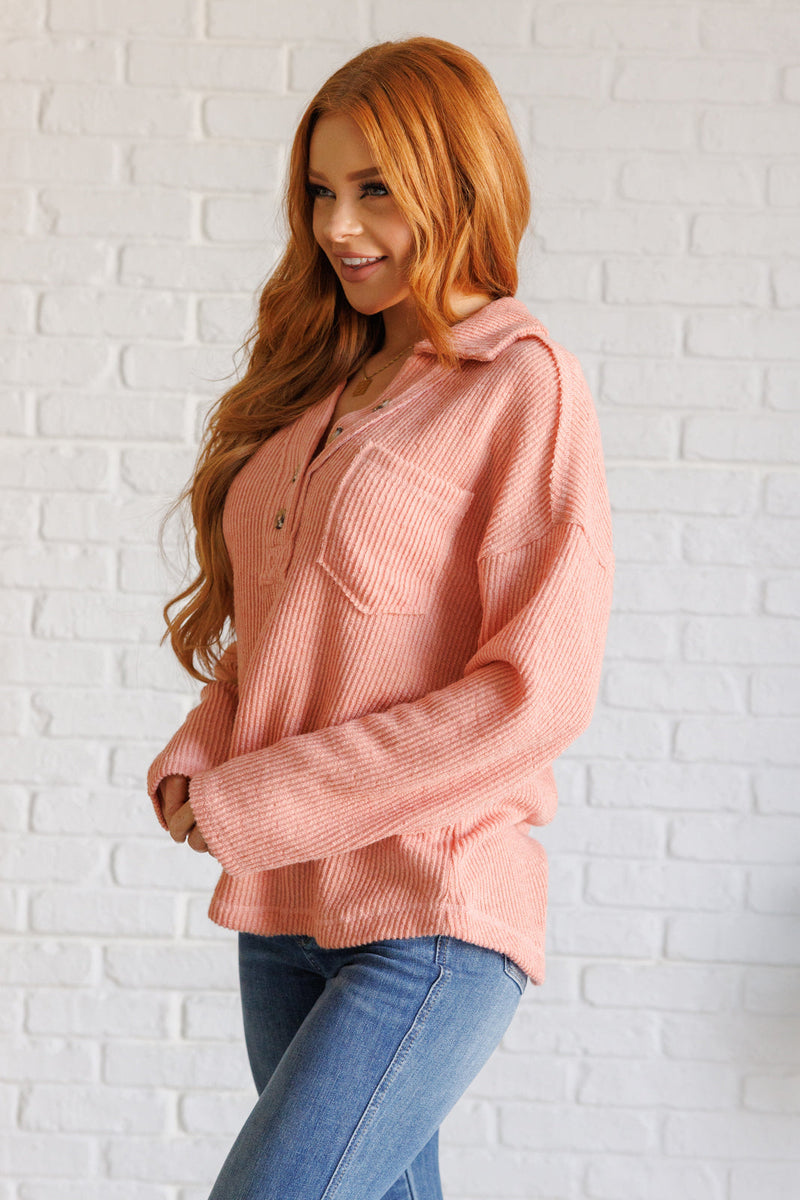 If You Want Forever Ribbed Knit Pullover - Maple Row Boutique 