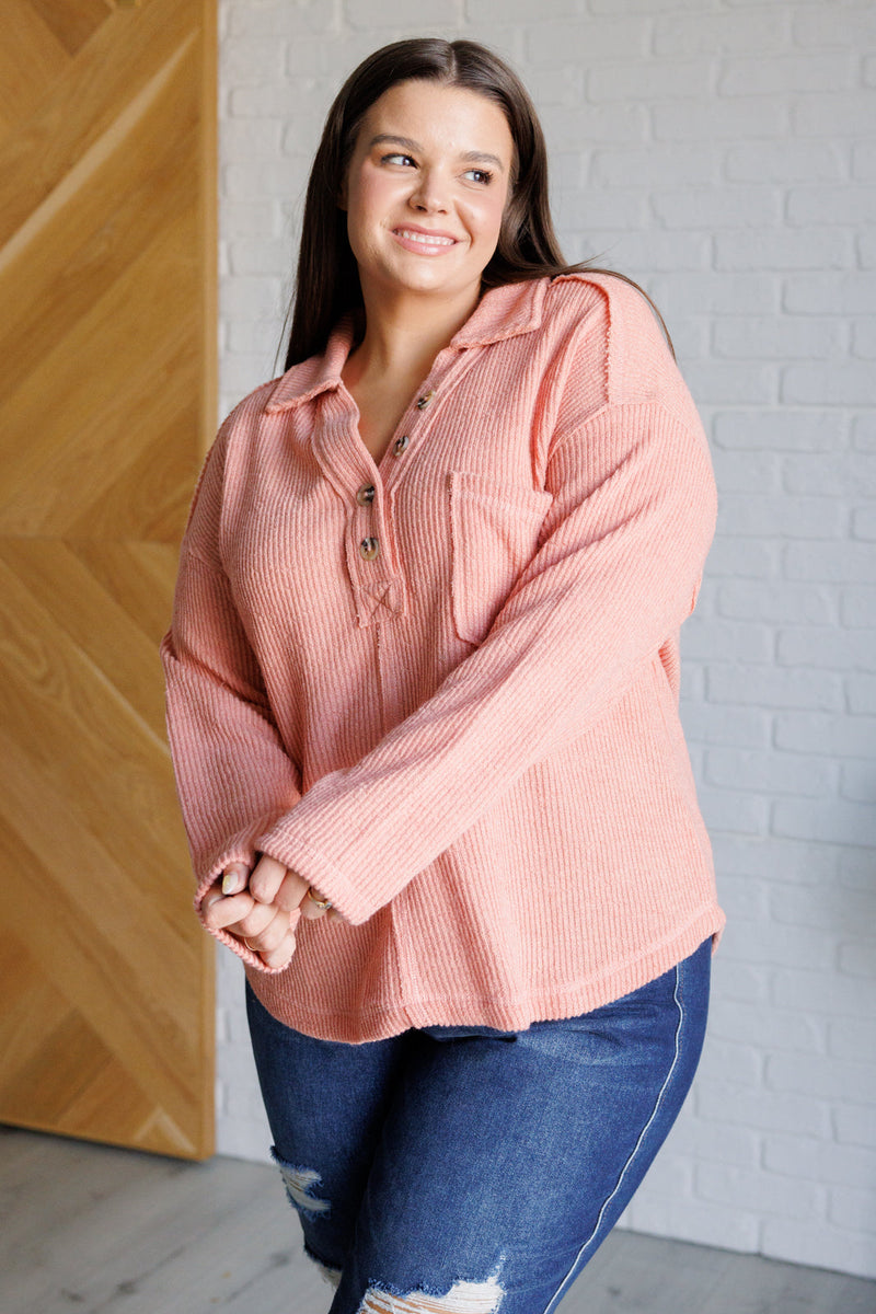 If You Want Forever Ribbed Knit Pullover - Maple Row Boutique 