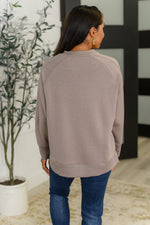 It's The Little Things Relaxed Scuba Pullover in Cocoa - Maple Row Boutique