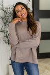 It's The Little Things Relaxed Scuba Pullover in Cocoa - Maple Row Boutique