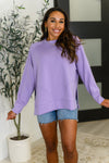 It's The Little Things Relaxed Scuba Pullover in Lavender - Maple Row Boutique