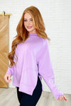 It's The Little Things Relaxed Scuba Pullover in Lavender - Maple Row Boutique