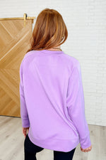 It's The Little Things Relaxed Scuba Pullover in Lavender - Maple Row Boutique