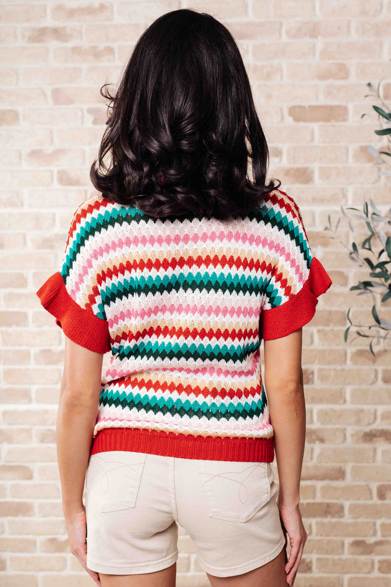 It's a Go Striped Knit Top - Maple Row Boutique