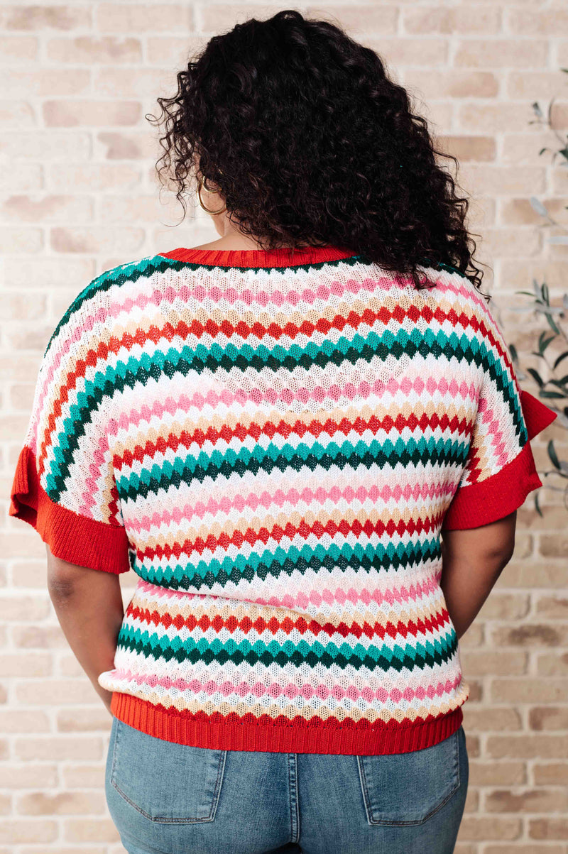 It's a Go Striped Knit Top - Maple Row Boutique
