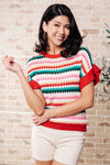 It's a Go Striped Knit Top - Maple Row Boutique