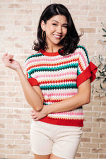 It's a Go Striped Knit Top - Maple Row Boutique