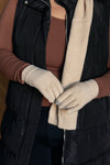Jane Frost Beanie, Glove, and Scarf Set in Beige - Maple Row Boutique