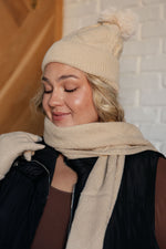 Jane Frost Beanie, Glove, and Scarf Set in Beige - Maple Row Boutique