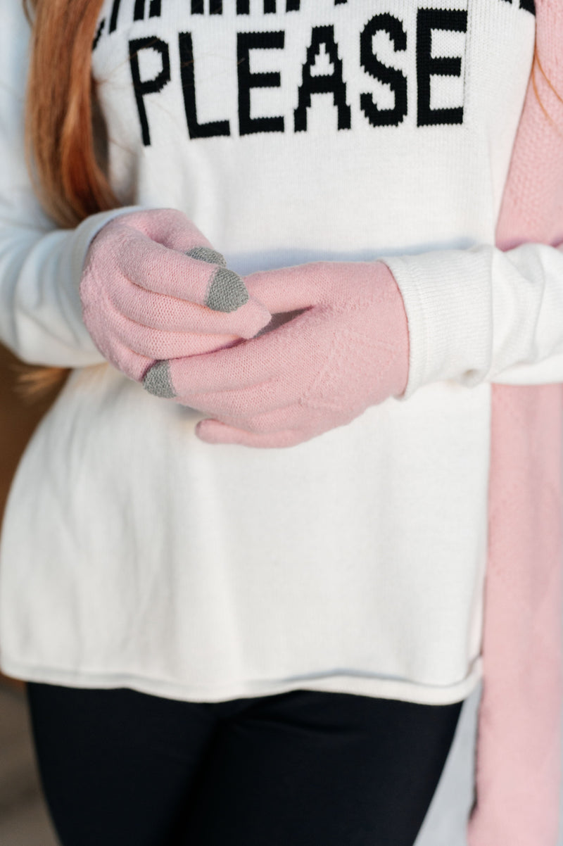 Jane Frost Beanie, Glove, and Scarf Set in Pink - Maple Row Boutique