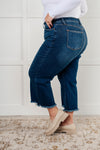 Janice High Rise Button Fly Wide Leg Crop Jeans - Maple Row Boutique