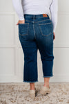 Janice High Rise Button Fly Wide Leg Crop Jeans - Maple Row Boutique