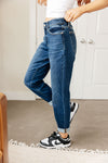 London Midrise Cuffed Boyfriend Jeans - Maple Row Boutique 