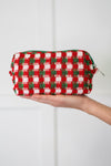 Jolly Holiday Textured Woven Zip Bag - Maple Row Boutique