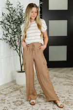 Jump Into It Textured Knit Top in Mocha Stripe - Maple Row Boutique