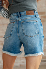 Kara High Rise Rigid Magic Button Fly Cutoff Shorts - Maple Row Boutique 