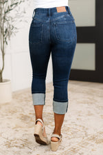 Karen High Rise Double Waist Band Capri Jeans - Maple Row Boutique
