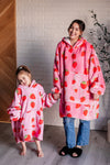 Oversized Blanket Hoodie in Strawberry - Maple Row Boutique