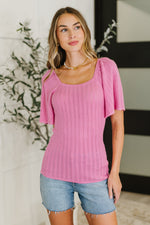 PREORDER: Kimono Sleeve Knit Blouse in Fuchsia - Maple Row Boutique