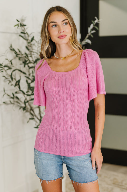PREORDER: Kimono Sleeve Knit Blouse in Fuchsia - Maple Row Boutique