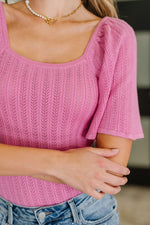 PREORDER: Kimono Sleeve Knit Blouse in Fuchsia - Maple Row Boutique