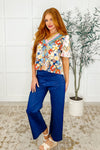 Little Strolls Straight Leg Trousers in Royal Blue - Maple Row Boutique
