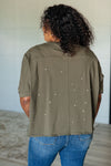 Less Than Stressed Asymmetrical Distressed Top - Maple Row Boutique