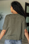 Less Than Stressed Asymmetrical Distressed Top - Maple Row Boutique