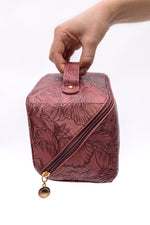 Life In Luxury Large Capacity Cosmetic Bag in Merlot - Maple Row Boutique