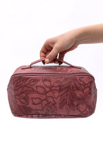 Life In Luxury Large Capacity Cosmetic Bag in Merlot - Maple Row Boutique