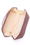 Life In Luxury Large Capacity Cosmetic Bag in Merlot - Maple Row Boutique